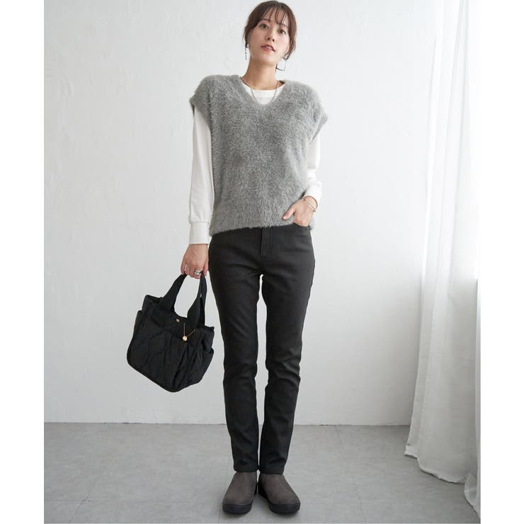 フェザーＶネックベスト | ikka  | 詳細画像4 