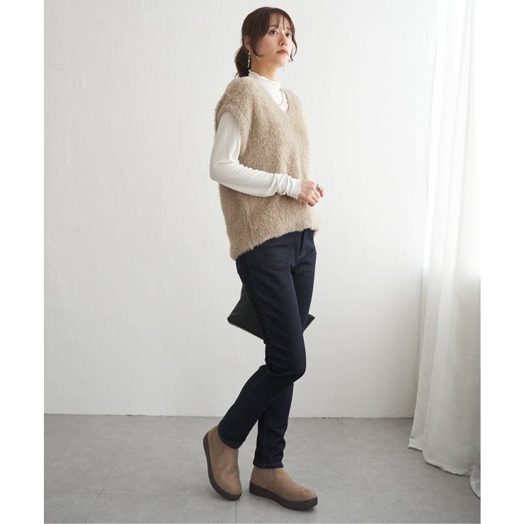 フェザーＶネックベスト | ikka  | 詳細画像6 