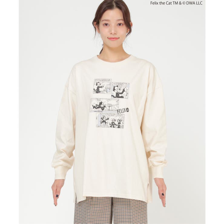【WEB限定】『FELIX THE CAT 』 RIB付き長袖TシャツＣＦＷ | ikka  | 詳細画像4 