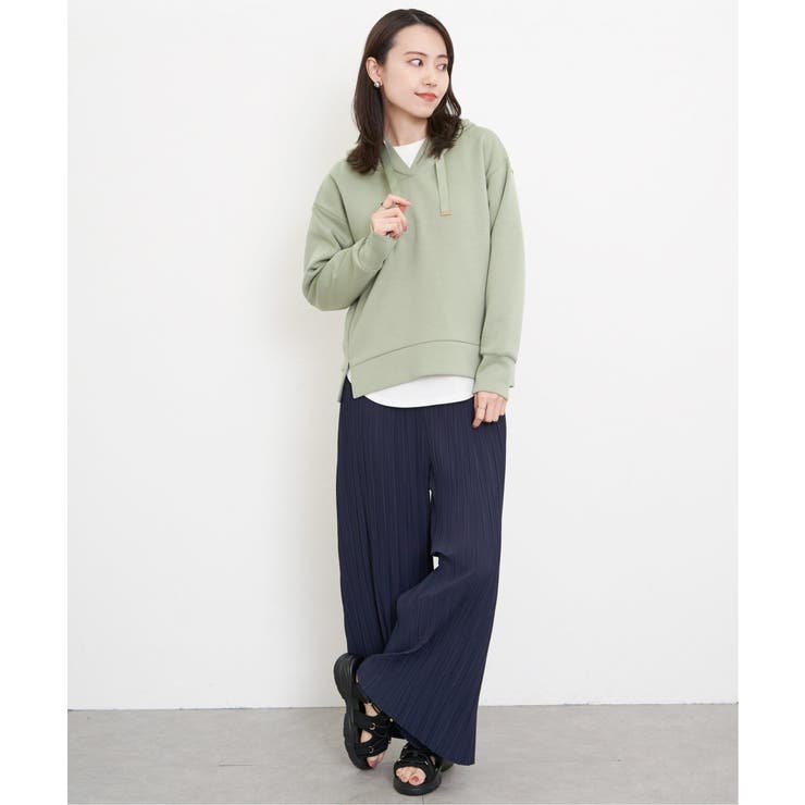 コットンUSA裾ラウンドロンT | ikka  | 詳細画像8 