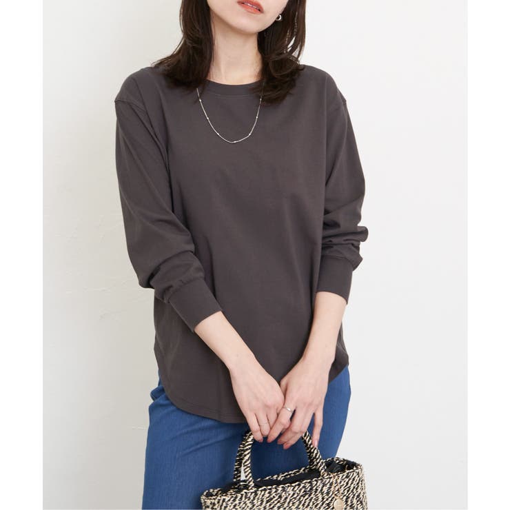 コットンUSA裾ラウンドロンT | ikka  | 詳細画像10 