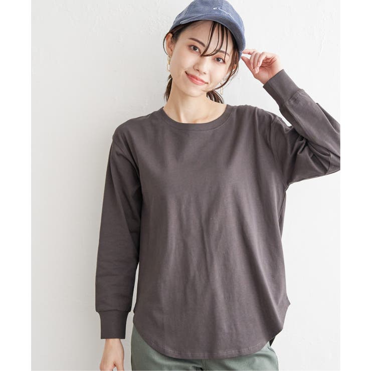 コットンUSA裾ラウンドロンT | ikka  | 詳細画像13 