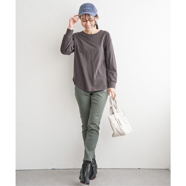 コットンUSA裾ラウンドロンT | ikka  | 詳細画像14 