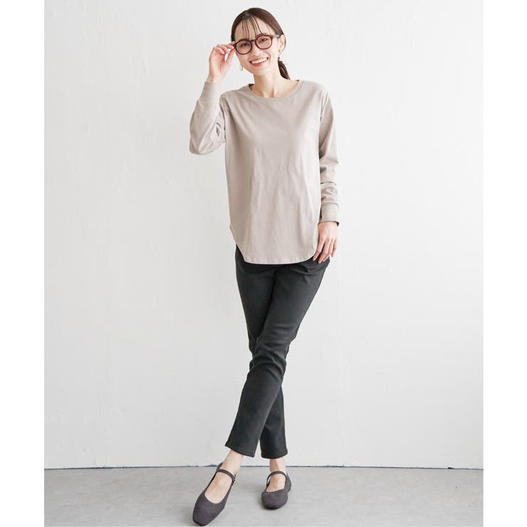 コットンUSA裾ラウンドロンT | ikka  | 詳細画像21 