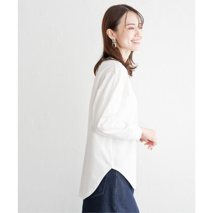 コットンUSA裾ラウンドロンT | ikka  | 詳細画像28 