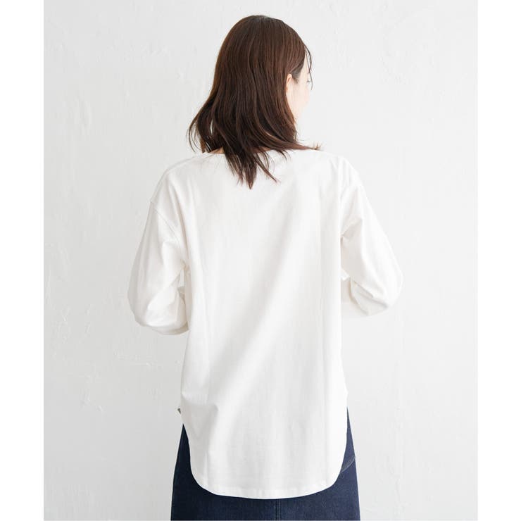 コットンUSA裾ラウンドロンT | ikka  | 詳細画像29 