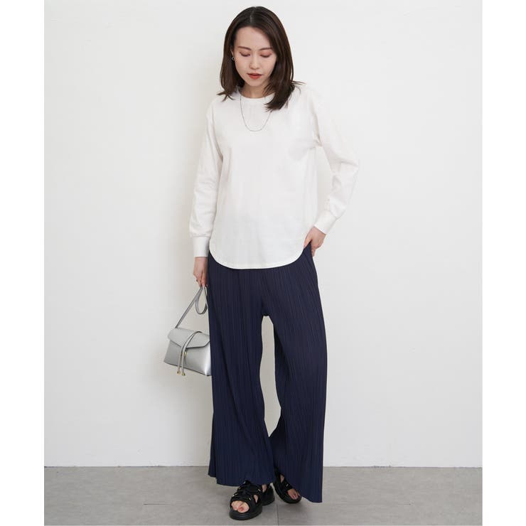 コットンUSA裾ラウンドロンT | ikka  | 詳細画像2 