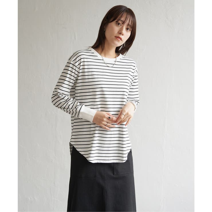 【雑誌InRed12月号掲載】コットンUSA裾ラウンドロンT | ikka  | 詳細画像6 