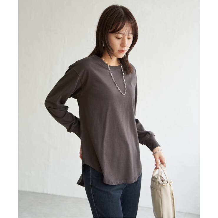 【雑誌InRed12月号掲載】コットンUSA裾ラウンドロンT | ikka  | 詳細画像10 