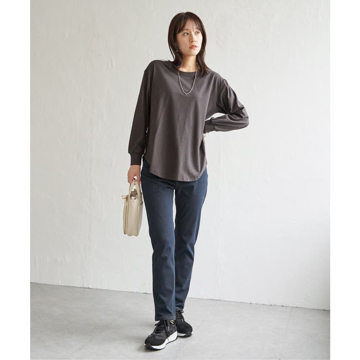 【雑誌InRed12月号掲載】コットンUSA裾ラウンドロンT | ikka  | 詳細画像12 