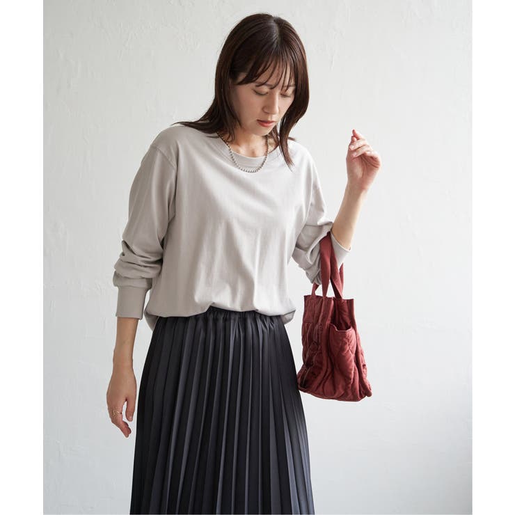 【雑誌InRed12月号掲載】コットンUSA裾ラウンドロンT | ikka  | 詳細画像14 