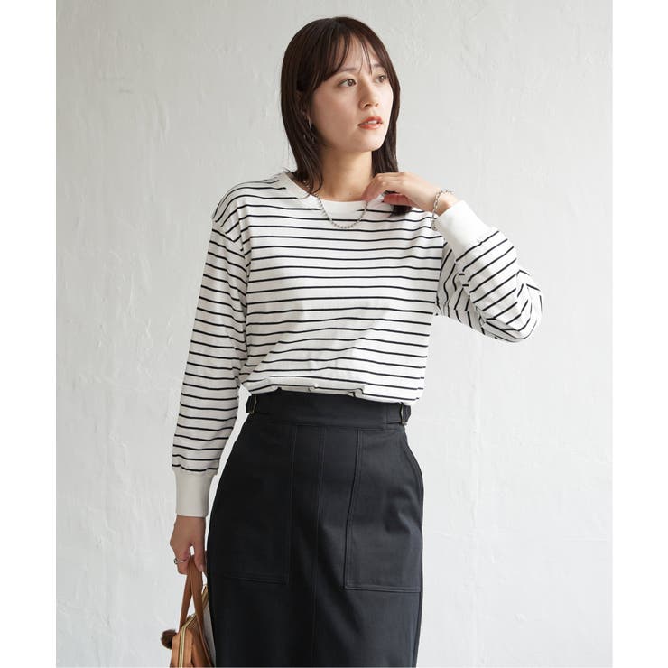 【雑誌InRed12月号掲載】コットンUSA裾ラウンドロンT | ikka  | 詳細画像2 