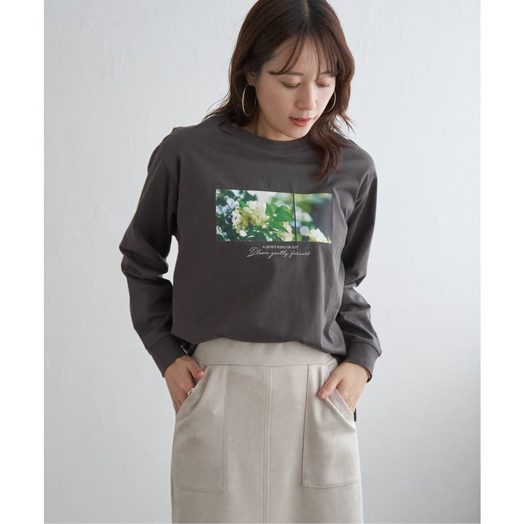 ロゴフォトプリントスウェットTシャツ | ikka  | 詳細画像25 