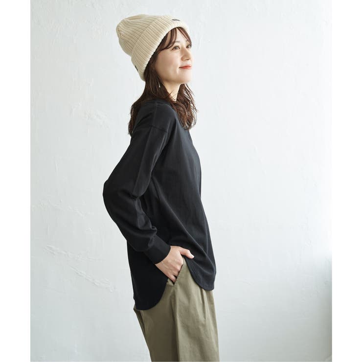 コットンUVケア裾ラウンドロンT | ikka  | 詳細画像14 