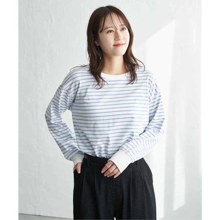 コットンUVケア裾ラウンドロンT | ikka  | 詳細画像16 