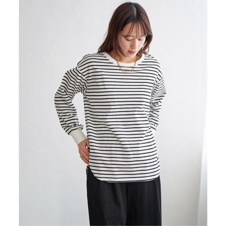 コットンUVケア裾ラウンドロンT | ikka  | 詳細画像22 