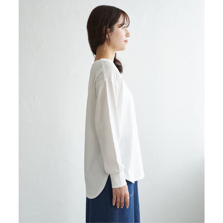 コットンUVケア裾ラウンドロンT | ikka  | 詳細画像29 