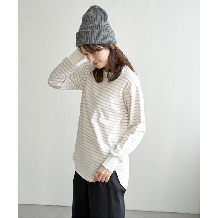 コットンUVケア裾ラウンドロンT | ikka  | 詳細画像2 