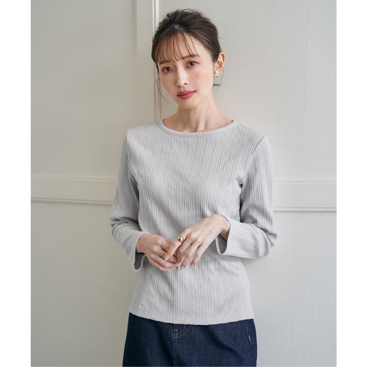 ストライプジャガードプルオーバー | ikka  | 詳細画像7 