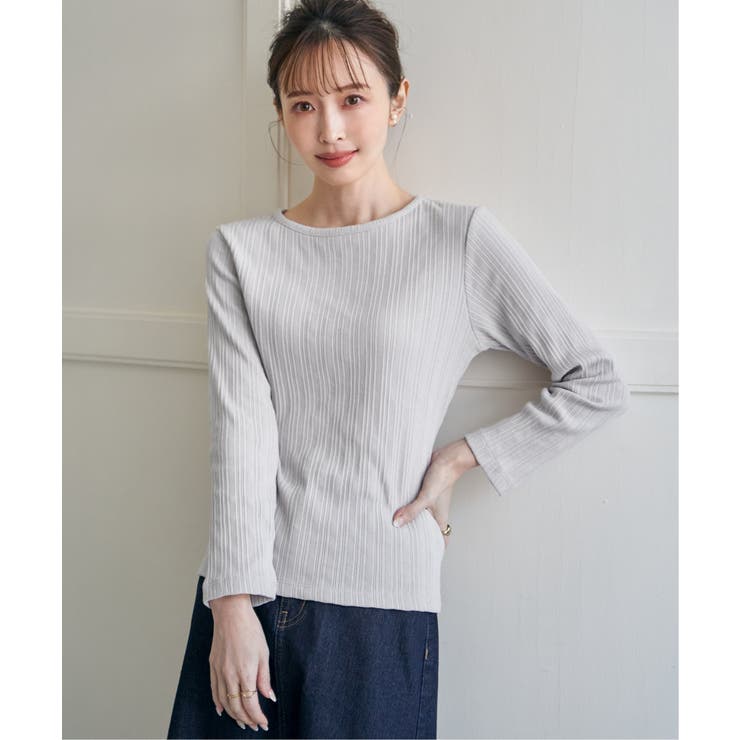 ストライプジャガードプルオーバー | ikka  | 詳細画像8 