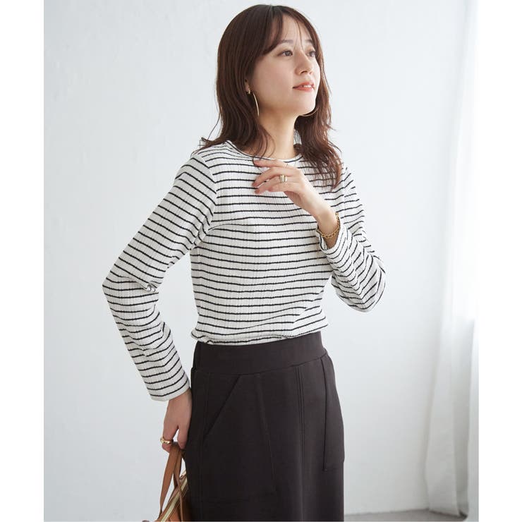 ストライプジャガードプルオーバー | ikka  | 詳細画像18 