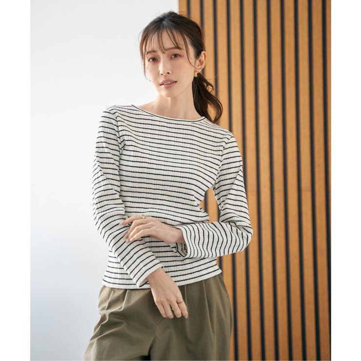 ボーダー | ストライプジャガードプルオーバー | ikka 