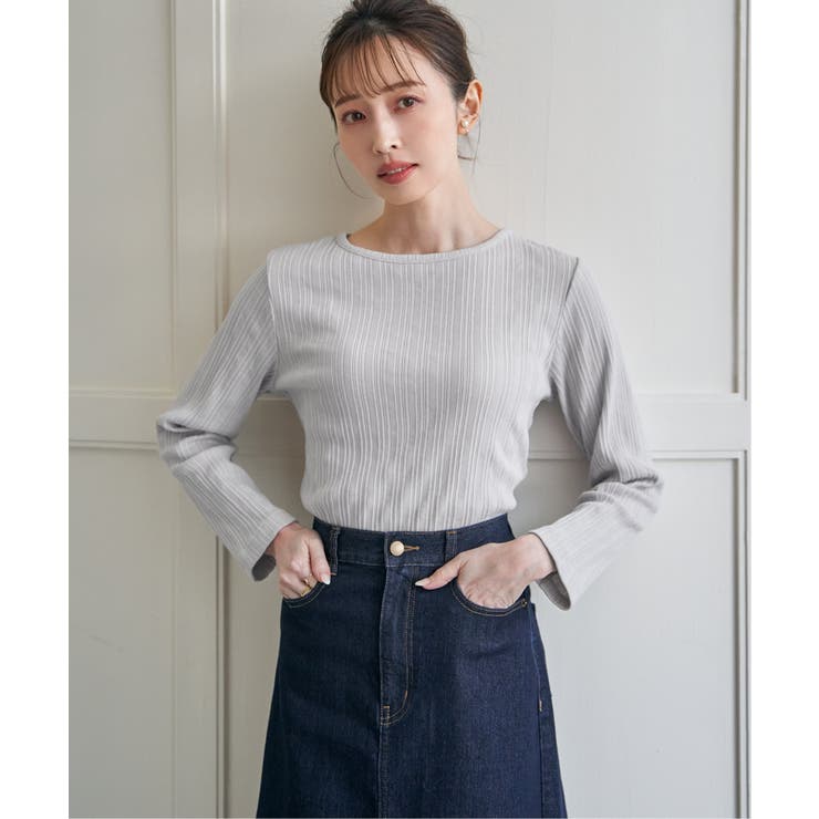 ストライプジャガードプルオーバー | ikka  | 詳細画像2 