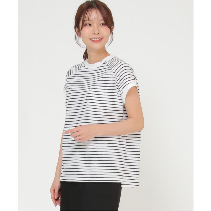 コットンUSA フレンチスリーブTシャツ[品番：IKAW0016237]｜ikka