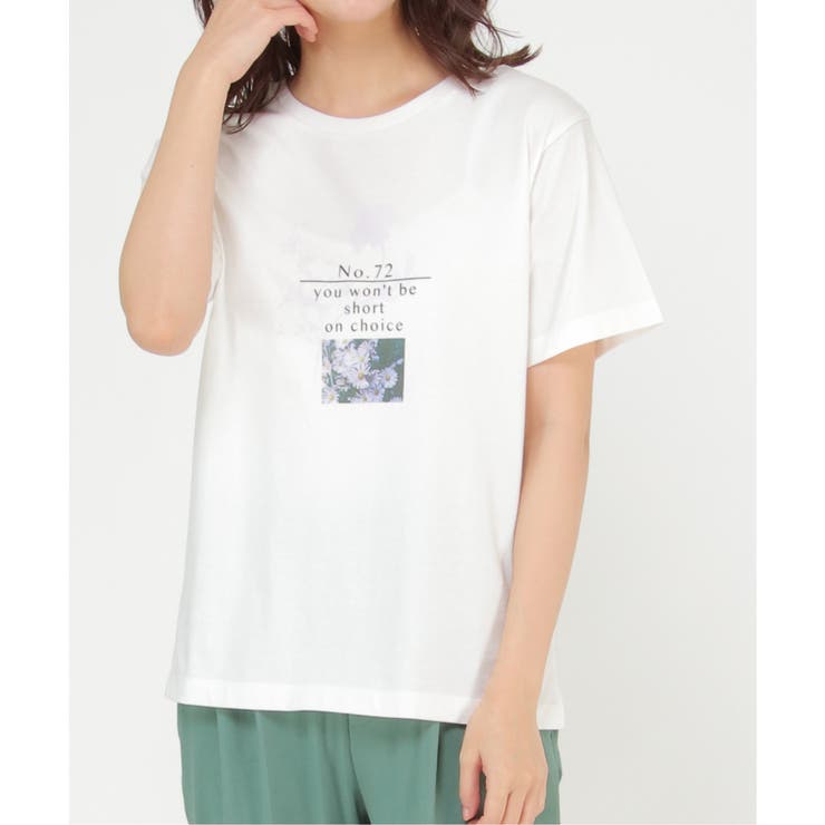 オフホワイト | 【雑誌 InRed(宝島社) 5月号掲載】フォトロゴ半袖プリントT | ikka