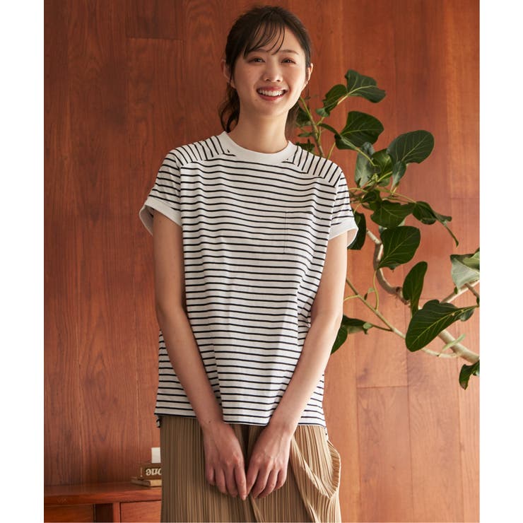 コットンUSAフレンチTシャツ | ikka  | 詳細画像7 