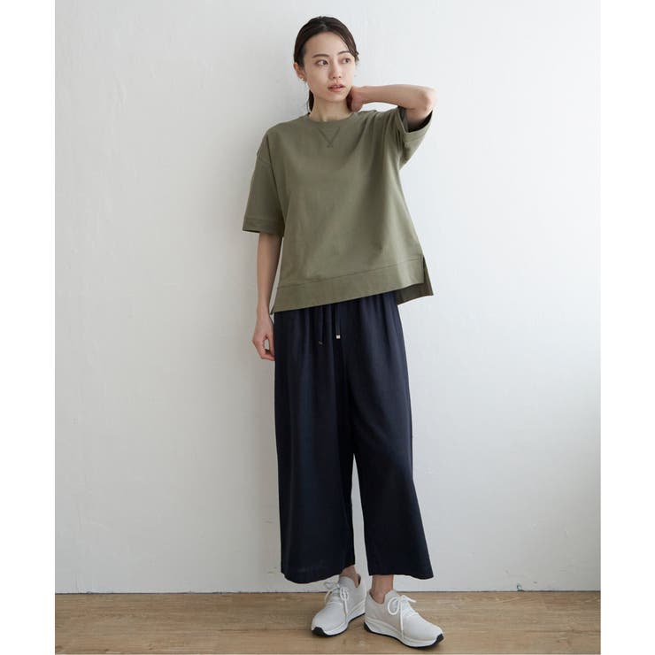 ミニ裏毛スウェットライク半袖Tシャツ | ikka  | 詳細画像17 