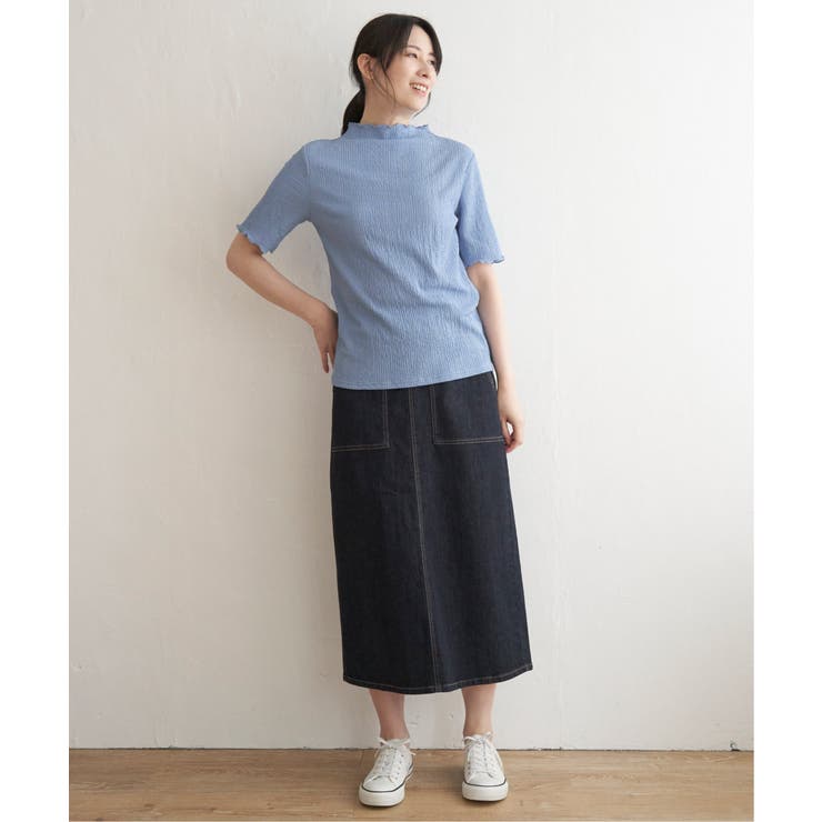 【親子コーデ】襟メロー半袖インナーTシャツ | ikka  | 詳細画像11 