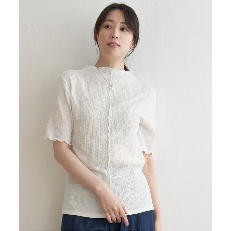 オフホワイト | 【親子コーデ】襟メロー半袖インナーTシャツ | ikka 