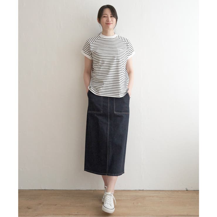 コットンUSAフレンチTシャツ | ikka  | 詳細画像8 