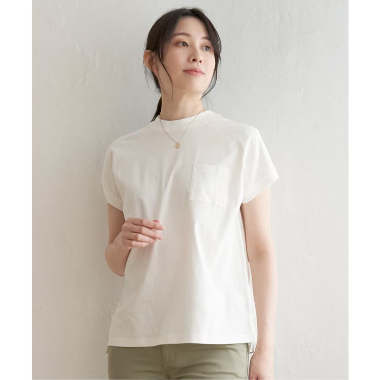 オフホワイト | コットンUSAフレンチTシャツ | ikka 