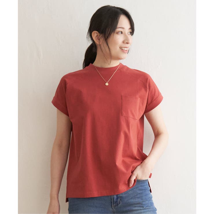 レッド | コットンUSAフレンチTシャツ | ikka 