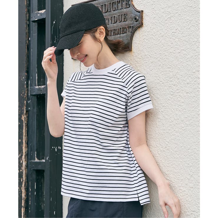 コットンUSAフレンチTシャツ | ikka  | 詳細画像1 