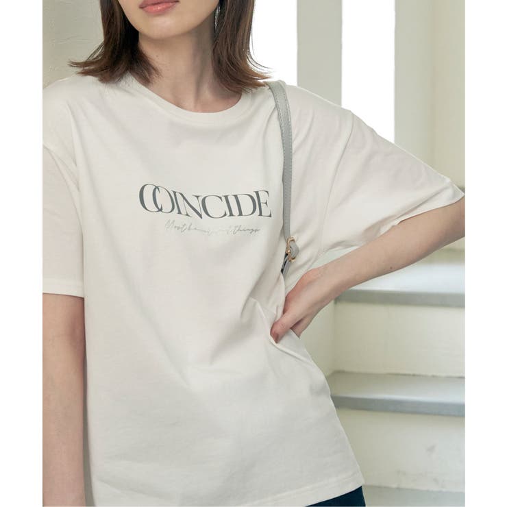 ホワイト | ロゴフォトプリントTシャツ | ikka 