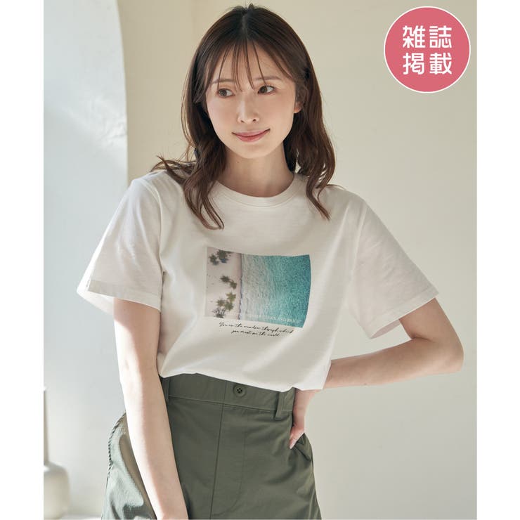 ホワイト | 【雑誌InRed5月号掲載】ロゴフォトプリントTシャツ【親子コーデ】 | ikka 