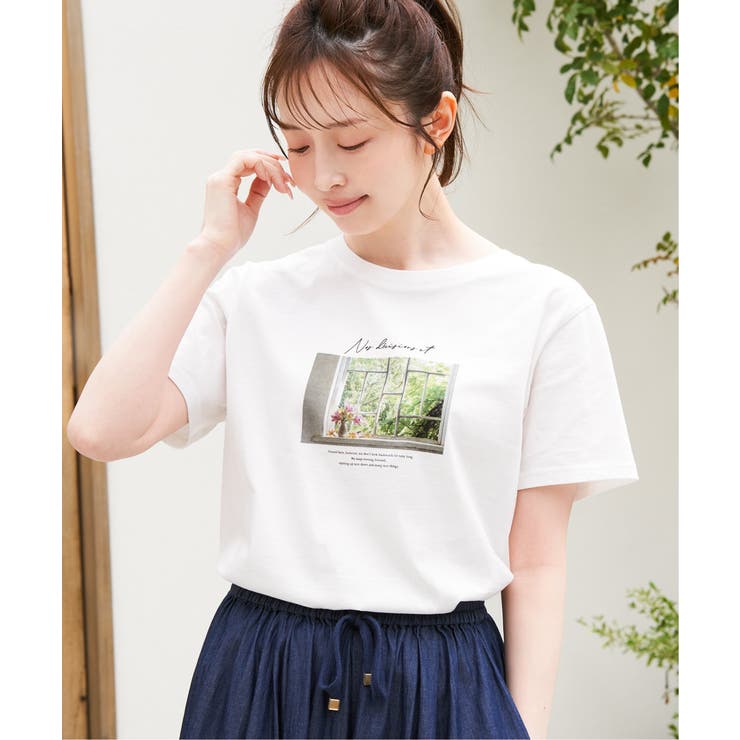 ホワイト | 【親子コーデ】ロゴフォトプリントTシャツ | ikka 