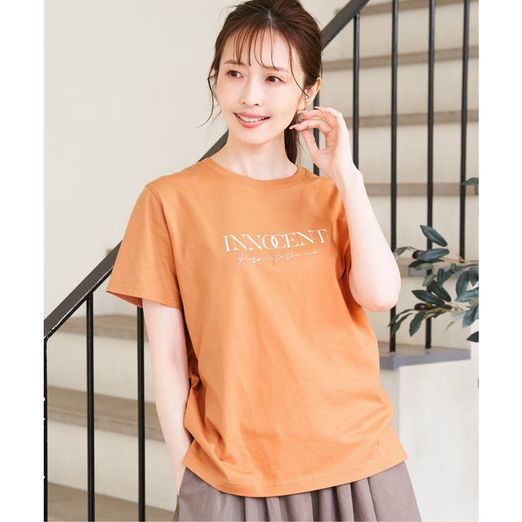 オレンジ | 【親子コーデ】ロゴフォトプリントTシャツ | ikka 