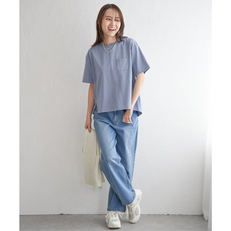 コットンUSA半袖ポケットTシャツ | ikka  | 詳細画像25 