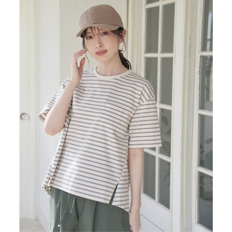 コットンUSA半袖ポケットTシャツ | ikka  | 詳細画像2 