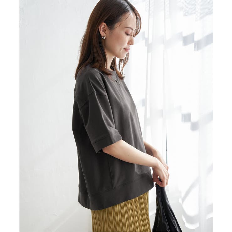 コットンUSAミニ裏毛半袖Tシャツ | ikka  | 詳細画像8 