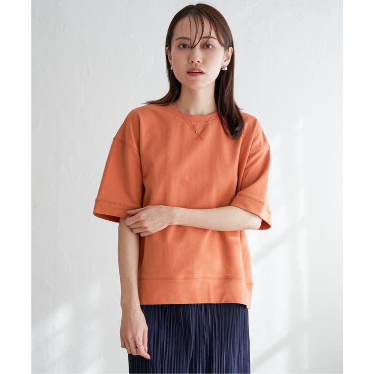 コットンUSAミニ裏毛半袖Tシャツ | ikka  | 詳細画像12 