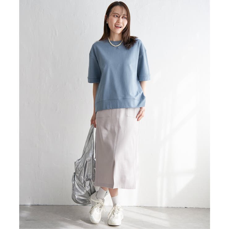 コットンUSAミニ裏毛半袖Tシャツ | ikka  | 詳細画像20 