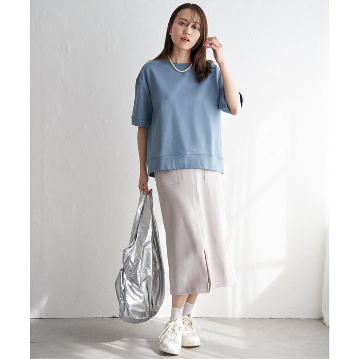 コットンUSAミニ裏毛半袖Tシャツ | ikka  | 詳細画像21 