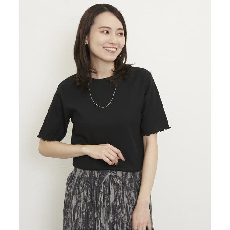 ブラック | ラメテレコ前後2WAYメローT | ikka 