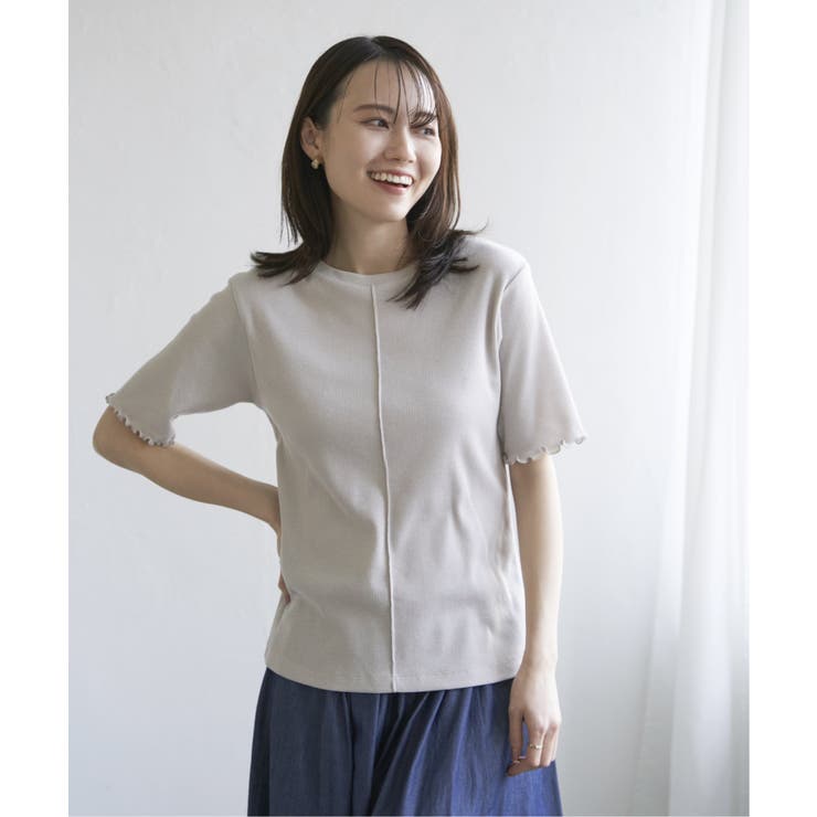 ベージュ | ラメテレコ前後2WAYメローT | ikka 