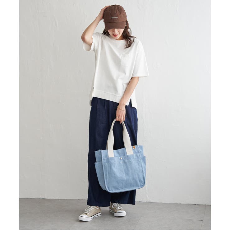 冷感コットン半袖ポケットTシャツ | ikka  | 詳細画像13 